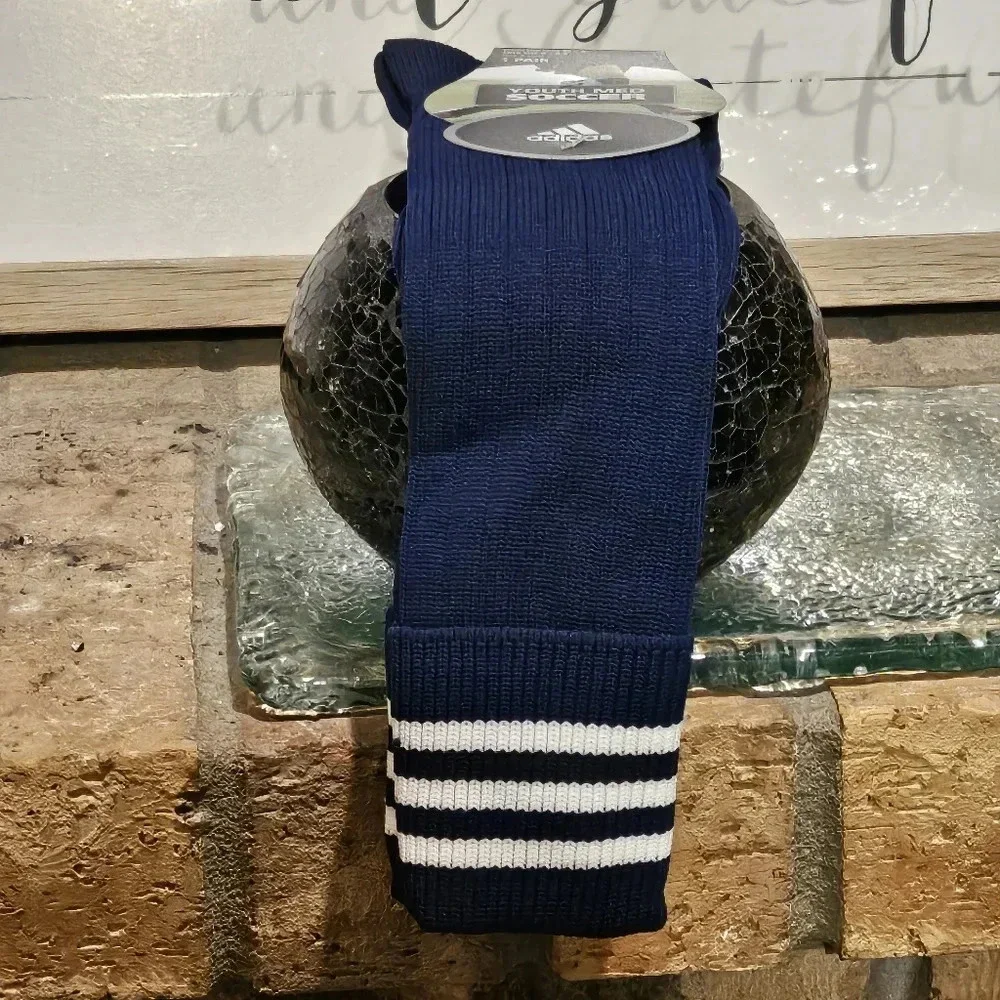 Adidas 3 Stripe II Youth Soccer Socks Med  Youth 8-9.5